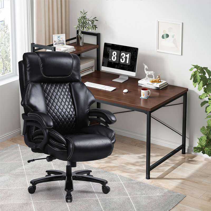 Vanbow big and tall reclining leather office chair discount